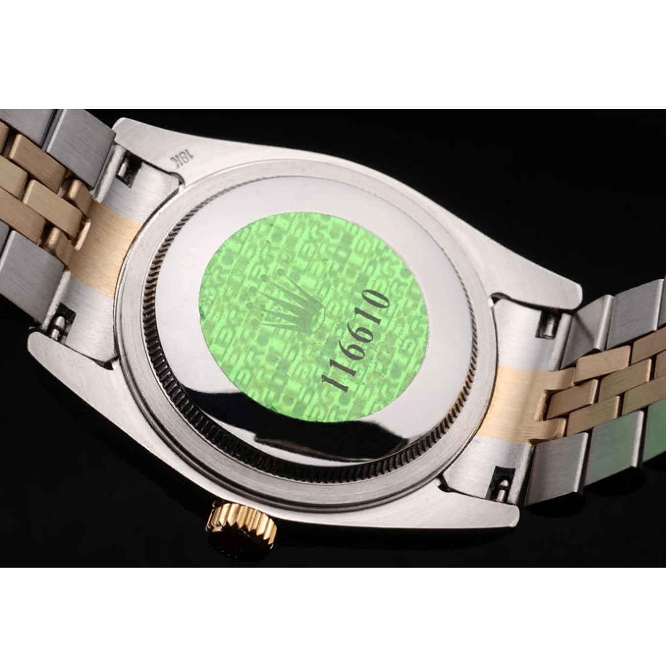 Aaa replica watch Tone Dial PlatedGold Stainless Rolex 18k Two DateJust Steel Gold 0607